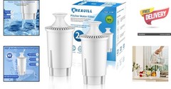 Coconut Shell 2-Pack Water Pitcher Filter – Removes Chlorine & Heavy Metals