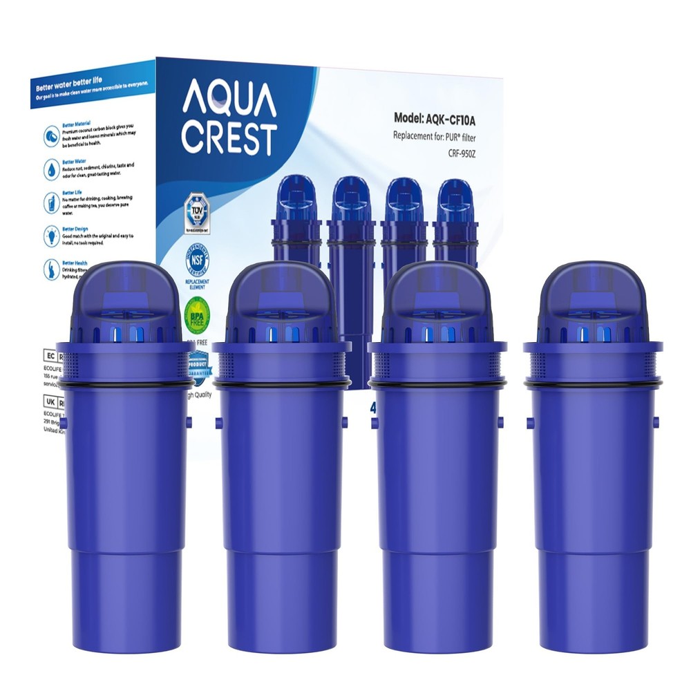 AQUA CREST NSF Certified Filter Replacement for Pur® Plus Pitcher Water Filter