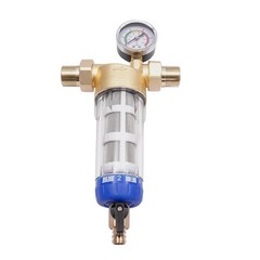 Reusable Spin Down Whole House Sediment Water Filter System 40 Micron 3/4″ FNPT