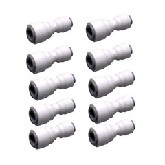 10 PCS 1/4X 3/8 INCH WATER LINE QUICK CONNECTOR PUCH IN FOR RO WATER FILTER