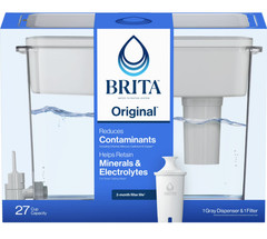 Brita Extra Large 27-Cup UltraMax Filtered Water Dispenser with Filter – Gray