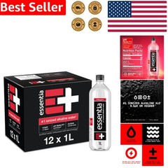 Essentia Ionized Alkaline Water 9.5 pH 99.9% Pure 12 Bottle Pack BPA Free