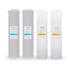 4 Big Blue Filters 20″x 4.5″ Whole House Sediment CTO Carbon Block Water Filter