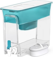 35 Cup Slim Water Filter Dispenser 200 Gallon BPA Free Turquoise