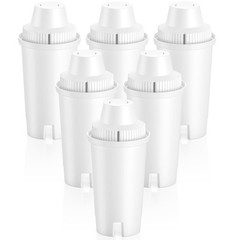 6 Pack BPA-Free Water Filter Replacement for Pitchers & Dispensers, NSF Certifie