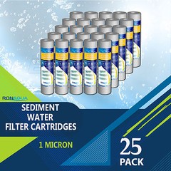 25pc Sediment 1 Micron Water Filters Cartridge 2.5″ x 10″ for Reverse Osmosis