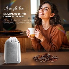 URCYLA Cold Brew Bags, 120 Count Coffee Filter 4 * 4*6 Inch, White
