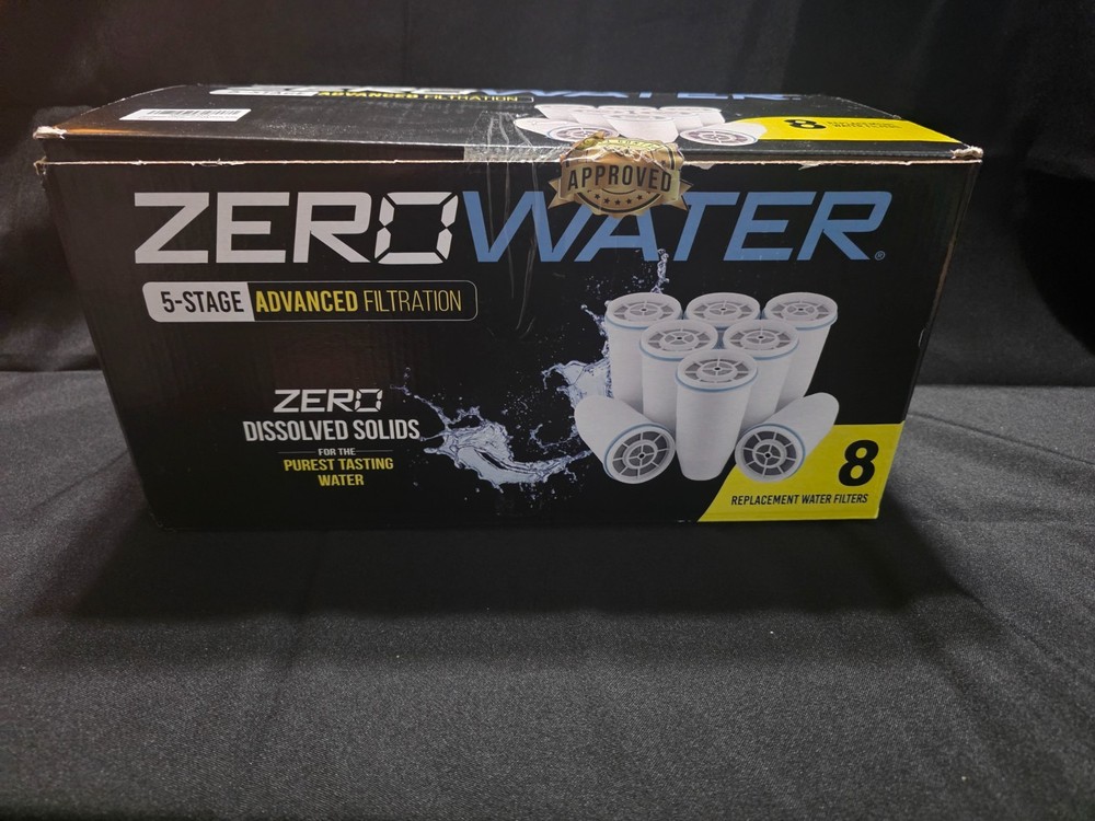 ZeroWater 5-Stage Replacement Water Filter 8-Pack 0 TDS IAPMO Certified