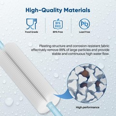10″ x 4.5″ Whole House Pleated Sediment Filter for Well Water, Fit for GE FXHSC
