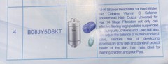 2 Pack WHK 14-Stage Universal Shower Water Filter Refill Cartridge Vitamin C