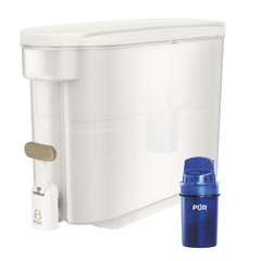 30 Cup Dispenser Pitcher Water Filtration System, White Icing (PDS1820W)