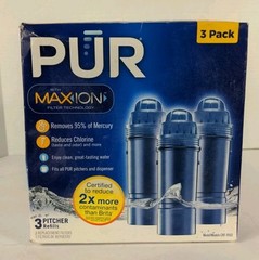 New 3 Pack Pur MaxIon Water Filters For Pitchers/Dispensers CRF-950Z Sealed