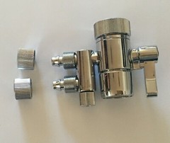 Two way Faucet Adapter Diverter Valve for Water Filters purifiers 1/4″ Tubing