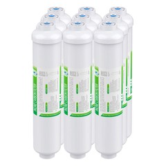 1-9 Pack 10″x2″ Inline Post Carbon Water Filter T33 1/4″ Quick Inlets Standard