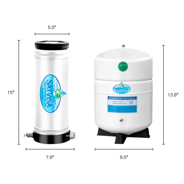 PURIFICADOR DE AGUA CON OSMOSIS INVERSA 100 GPD - KOMIBRIGHT -